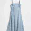 Abito midi in denim