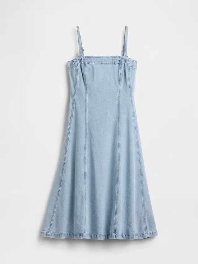 Abito midi in denim