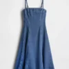 Abito midi in denim