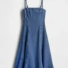 Abito midi in denim