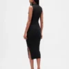 Abito midi in maglione a costine
