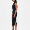 Abito midi in maglione a costine