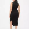 Abito midi in maglione a costine