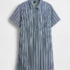 Abito mini a righe in denim