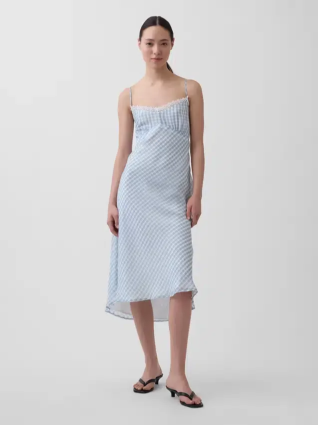 Abito sottoveste midi a quadretti
