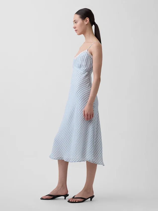 Abito sottoveste midi a quadretti