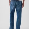 Acquista i jeans blu a gamba dritta dal taglio rilassato