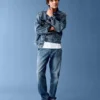 Acquista i jeans blu a gamba dritta dal taglio rilassato