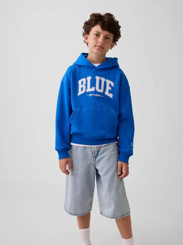 Acquista la felpa con cappuccio Blue Kids Vintagesoft dalla vestibilità comoda