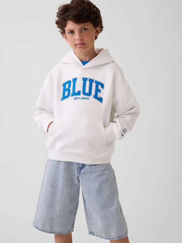 Acquista la felpa con cappuccio Blue Kids Vintagesoft dalla vestibilità comoda