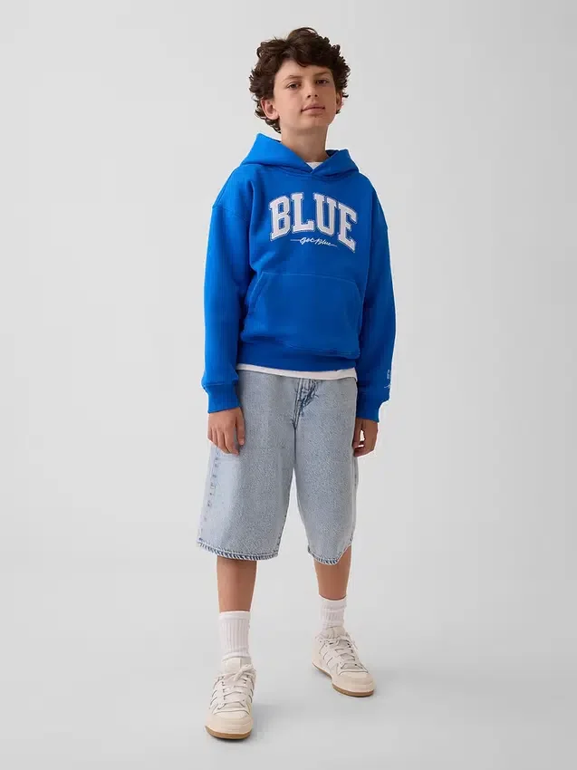 Acquista la felpa con cappuccio Blue Kids Vintagesoft dalla vestibilità comoda