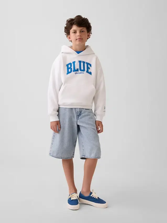 Acquista la felpa con cappuccio Blue Kids Vintagesoft dalla vestibilità comoda