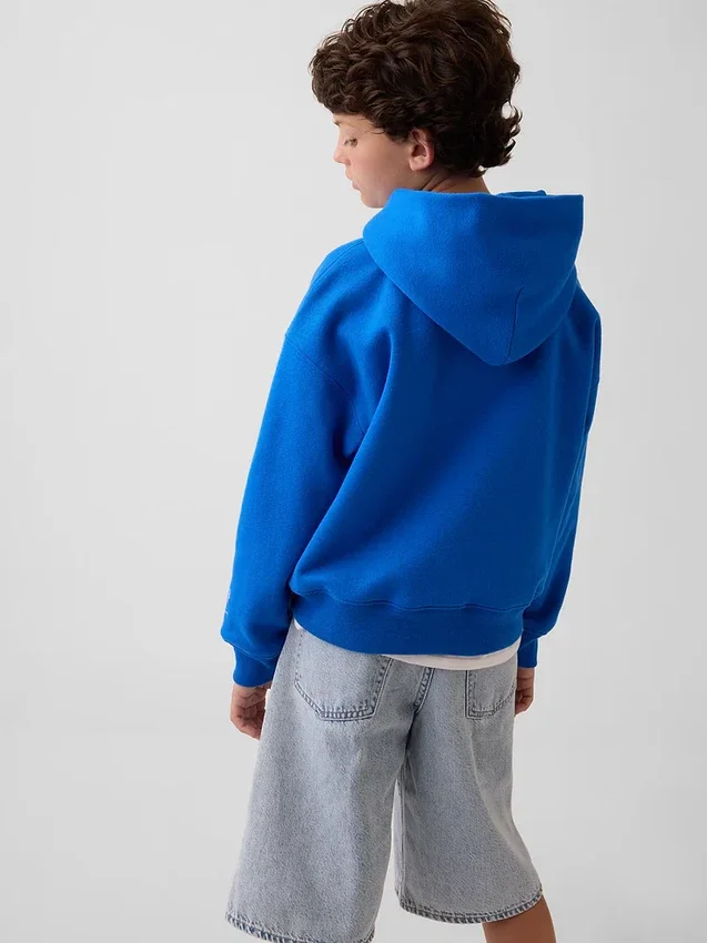 Acquista la felpa con cappuccio Blue Kids Vintagesoft dalla vestibilità comoda