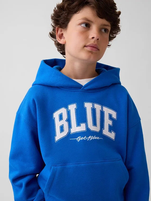 Acquista la felpa con cappuccio Blue Kids Vintagesoft dalla vestibilità comoda