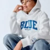 Acquista la felpa con cappuccio Blue Kids Vintagesoft dalla vestibilità comoda