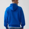Acquista la felpa con cappuccio in felpa francese pesante blu con logo