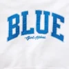 Acquista la felpa con cappuccio in felpa francese pesante blu con logo