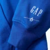 Acquista la felpa con cappuccio in felpa francese pesante blu con logo