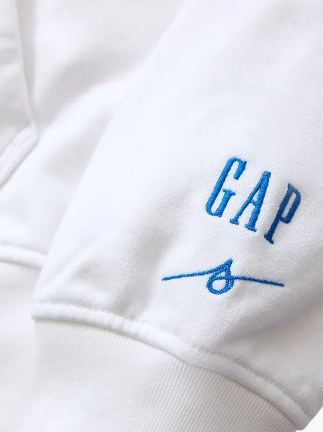 Acquista la felpa con cappuccio in felpa francese pesante blu con logo