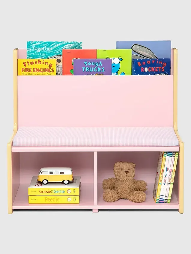 Angolo lettura per bambini con panca imbottita