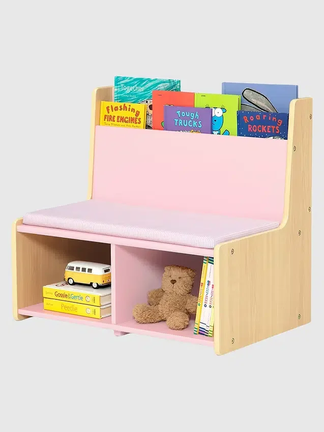 Angolo lettura per bambini con panca imbottita