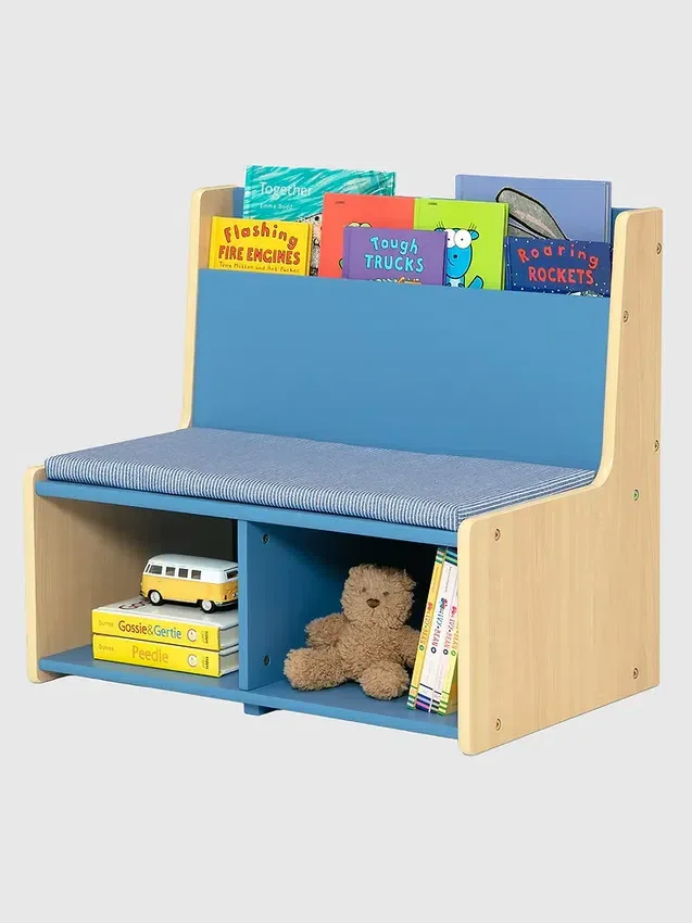 Angolo lettura per bambini con panca imbottita