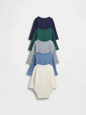 Baby First Favorites: body con tasca in maglia a nido d’ape Softspun (confezione da 5)