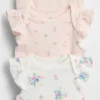Baby First Favorites Body con volant a costine sottili (confezione da 3)