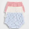 Baby First Favorites: pantaloncini con volant in maglia a coste sottili (confezione da 3)