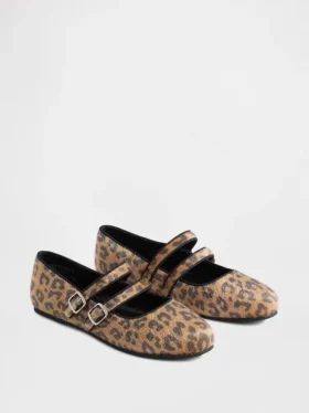 Ballerine con doppio cinturino leopardate