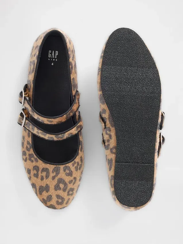 Ballerine con doppio cinturino leopardate
