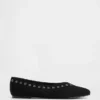 Ballerine in pelle scamosciata vegana