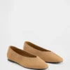 Ballerine in pelle scamosciata vegana