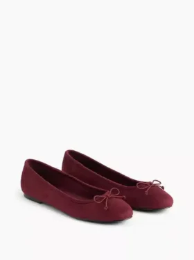 Ballerine in pelle scamosciata vegana