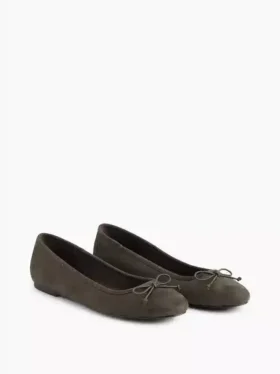 Ballerine in pelle scamosciata vegana