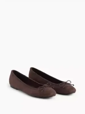Ballerine in pelle scamosciata vegana