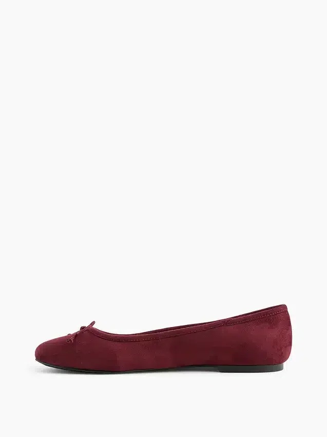 Ballerine in pelle scamosciata vegana