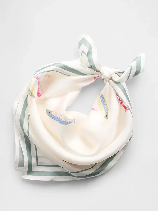 Bandana oversize in 100% seta