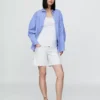 Bermuda premaman in denim a pannello intero da 7"