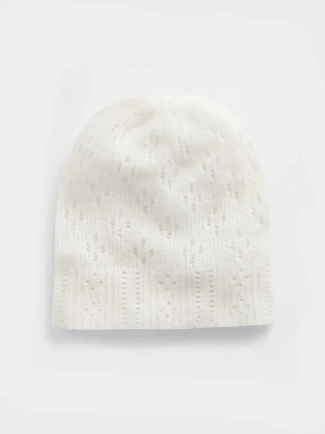Berretto a maglia pointelle