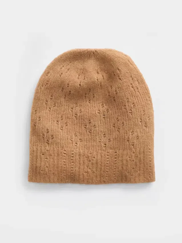 Berretto a maglia pointelle