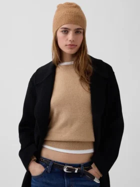 Berretto a maglia pointelle