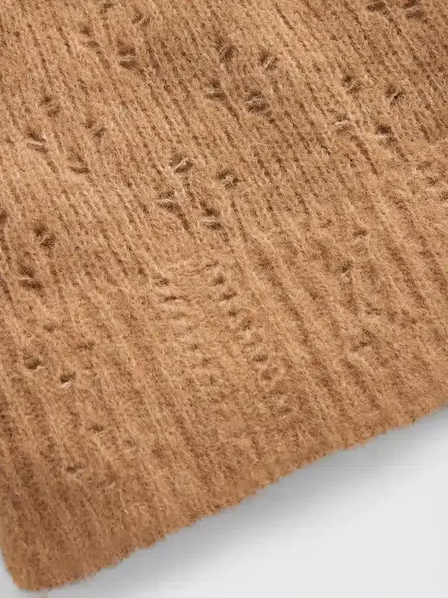 Berretto a maglia pointelle