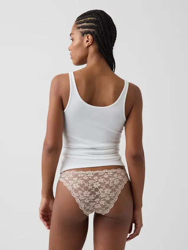 Bikini cheeky in pizzo