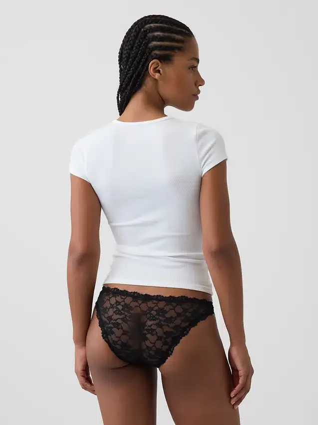 Bikini cheeky in pizzo