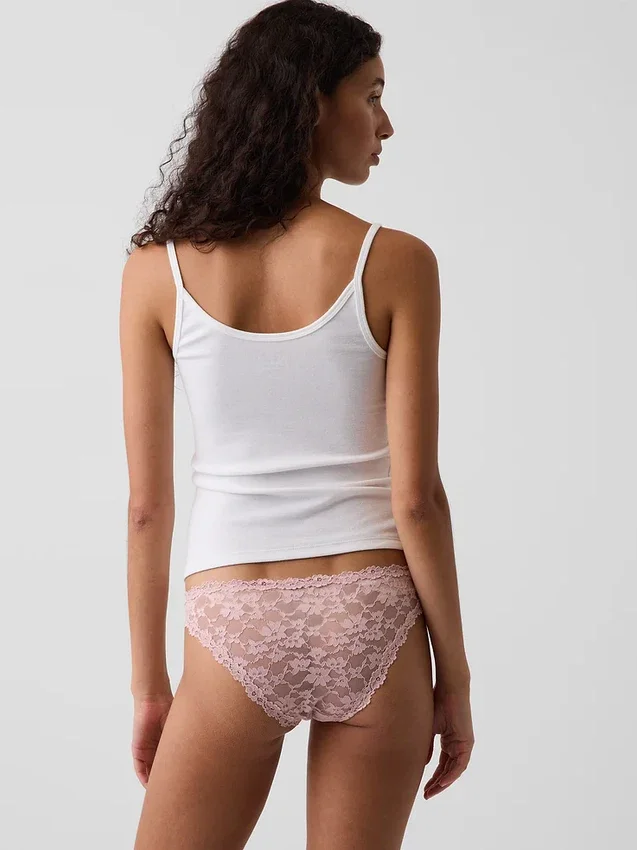 Bikini cheeky in pizzo
