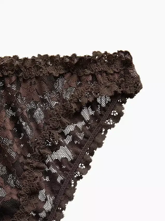 Bikini cheeky in pizzo