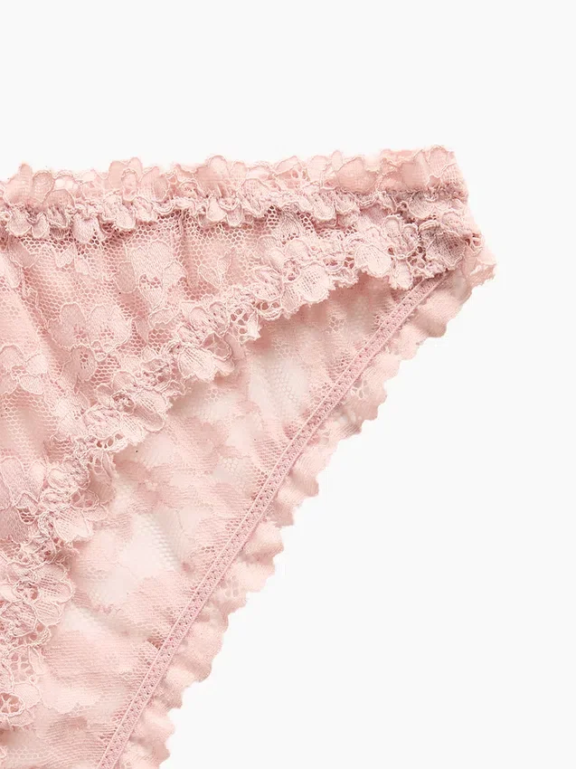Bikini cheeky in pizzo