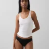 Bikini in cotone biologico elasticizzato con logo