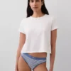Bikini in cotone biologico elasticizzato con logo